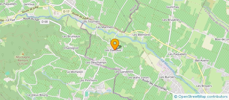 localisation de l'entreprise MONSIEUR LIONEL RUET à LA CHAPELLE-DE-GUINCHAY