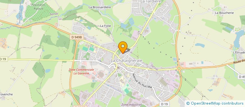 localisation de l'entreprise MONSIEUR LIONEL TALON  LA CHATAIGNERAIE