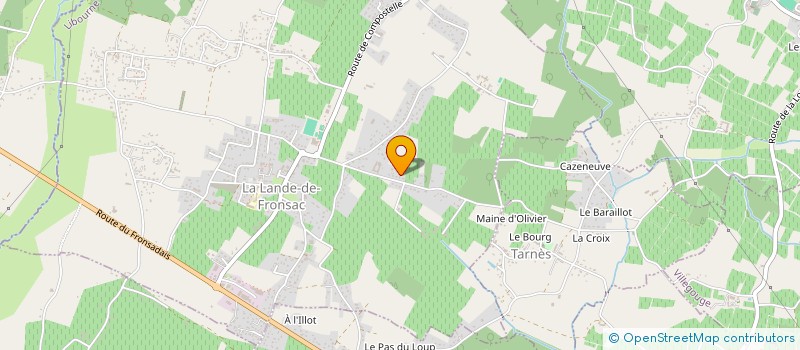 localisation de l'entreprise MONSIEUR LIONEL THIBAULT  LA LANDE-DE-FRONSAC