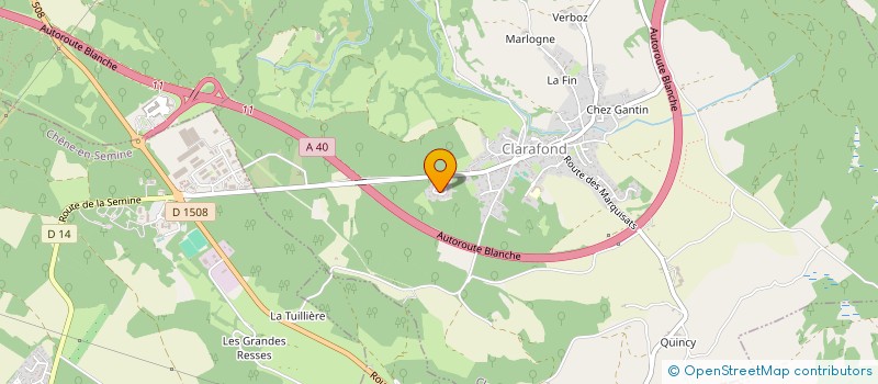 localisation de l'entreprise MONSIEUR LIONEL VEILLET  CLARAFOND-ARCINE