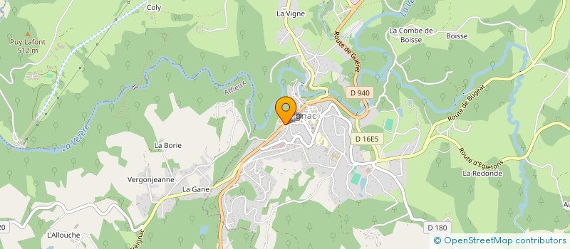 localisation de l'entreprise MONSIEUR LIONEL VRILLAC  TREIGNAC