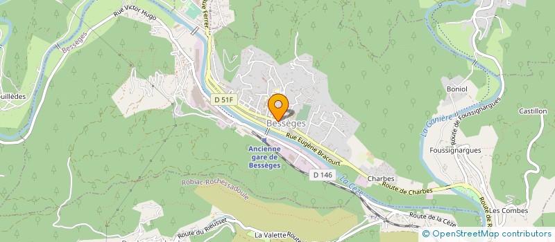 localisation de l'entreprise MONSIEUR LIONEL WETTSTEIN  BESSEGES