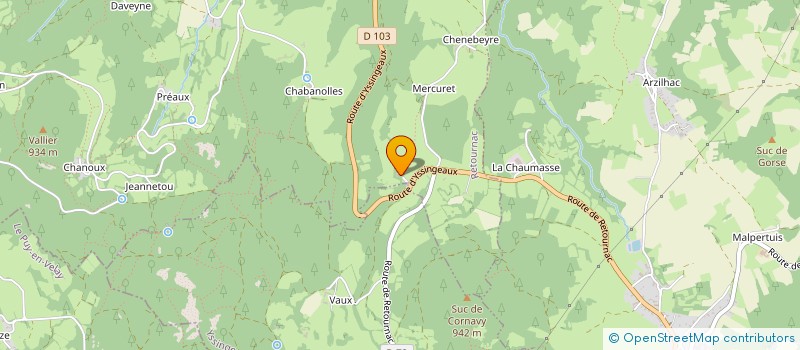 localisation de l'entreprise MONSIEUR LIONNEL BAQUERIN  RETOURNAC