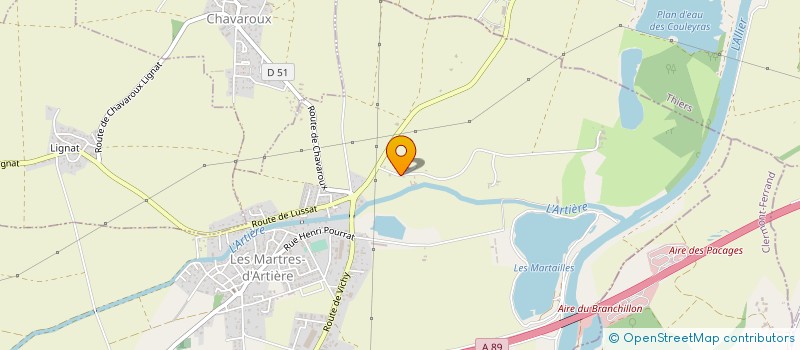 localisation de l'entreprise MONSIEUR LIONNEL GENDRE  LES MARTRES D ARTIERE