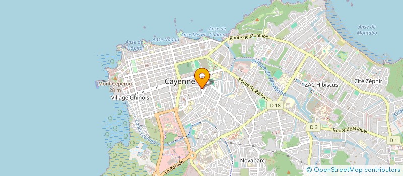 localisation de l'entreprise MONSIEUR LIONNEL LACROIX à CAYENNE