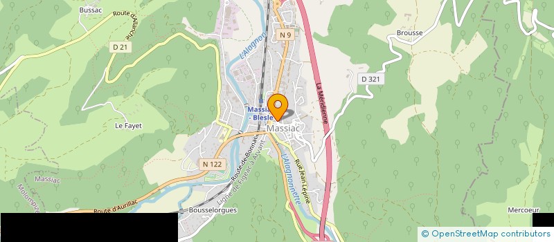 localisation de l'entreprise MONSIEUR LIONNEL PARRET à MASSIAC