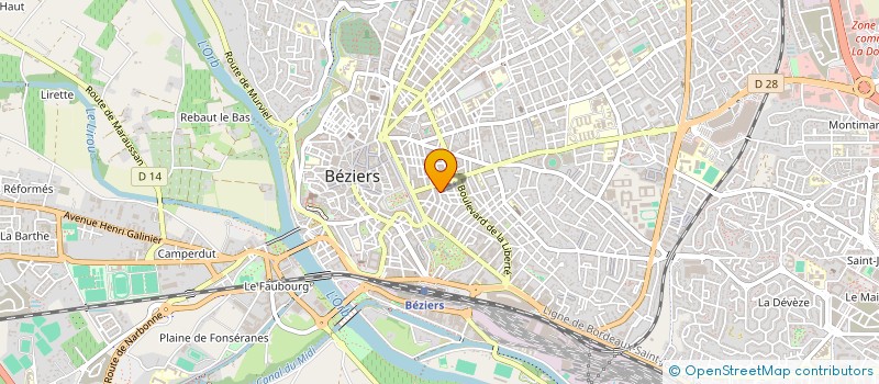 localisation de l'entreprise MONSIEUR LISANDRU CARDUCCI  BEZIERS