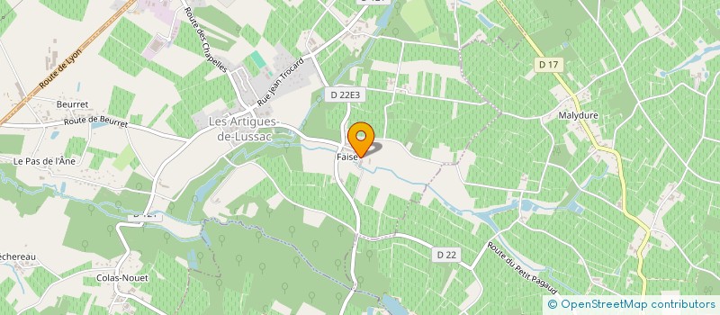 localisation de l'entreprise MONSIEUR LISTER VAILLANT MESA  LES ARTIGUES-DE-LUSSAC