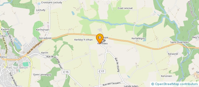 localisation de l'entreprise MONSIEUR LOANN GUICHAOUA  RIEC-SUR-BELON