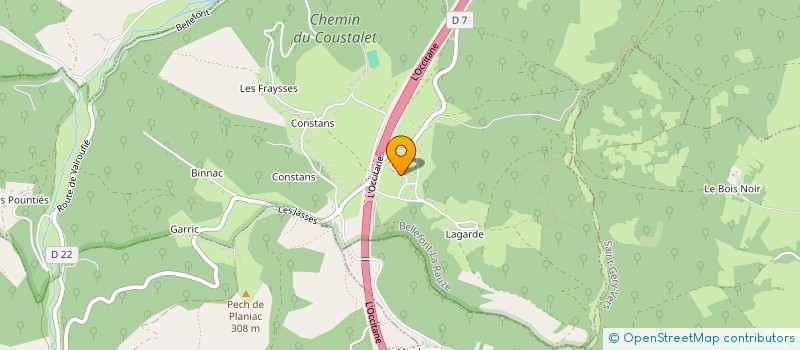 localisation de l'entreprise MONSIEUR LOANN SALGUES  BELLEFONT-LA RAUZE