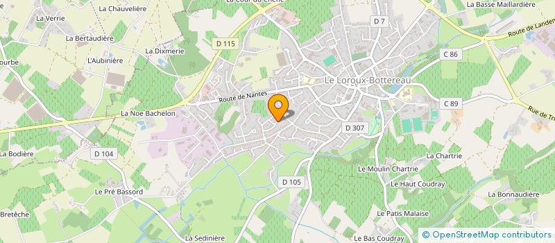 localisation de l'entreprise MONSIEUR LOIC BAHOUGNE  LE LOROUX-BOTTEREAU