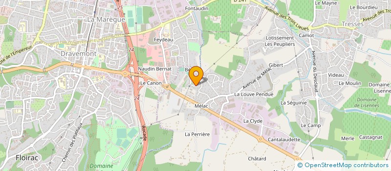 localisation de l'entreprise MONSIEUR LOIC BARDINET  SALLEBOEUF