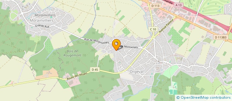 localisation de l'entreprise MONSIEUR LOIC BATON  ORGEVAL