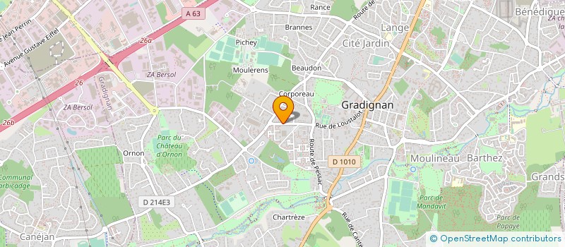 localisation de l'entreprise MONSIEUR LOIC BERTHEAU  GRADIGNAN