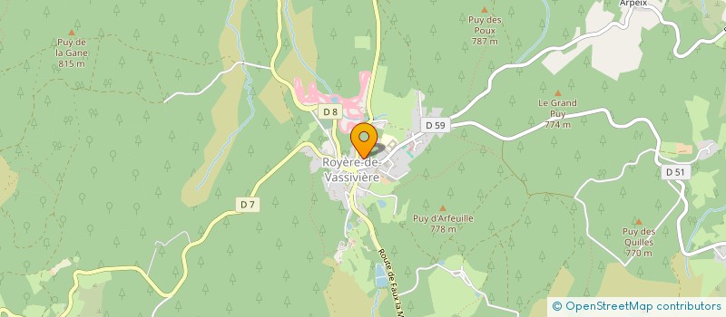 localisation de l'entreprise MONSIEUR LOIC BORD  ROYERE-DE-VASSIVIERE