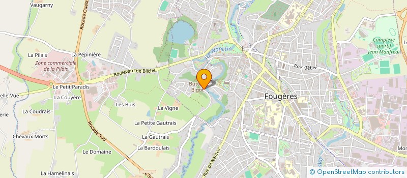 localisation de l'entreprise MONSIEUR LOIC BOURGEOIS  FOUGERES