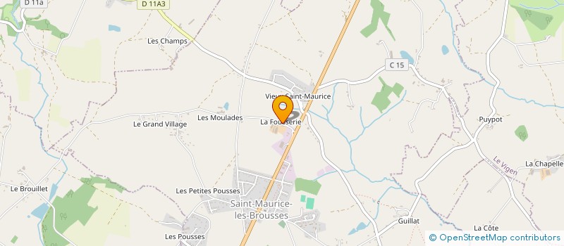 localisation de l'entreprise MONSIEUR LOIC BOURNAUD à SAINT-MAURICE-LES-BROUSSES