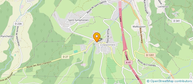 localisation de l'entreprise MONSIEUR LOIC BOUVAT  COPPONEX