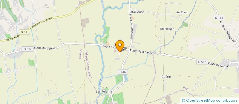 localisation de l'entreprise MONSIEUR LOIC BRIANT  BELLEGARDE-POUSSIEU