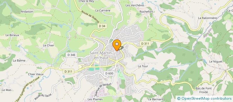 localisation de l'entreprise MONSIEUR LOIC BRUN  SAINT-MARTIN-EN-HAUT