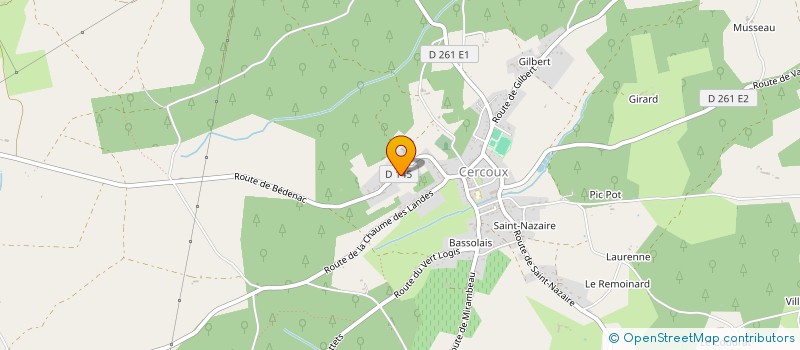 localisation de l'entreprise MONSIEUR LOIC CARDOSO DE CASTRO  CERCOUX