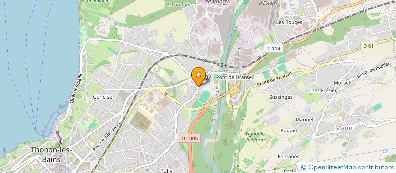 localisation de l'entreprise MONSIEUR LOIC CHAMBRE à THONON-LES-BAINS