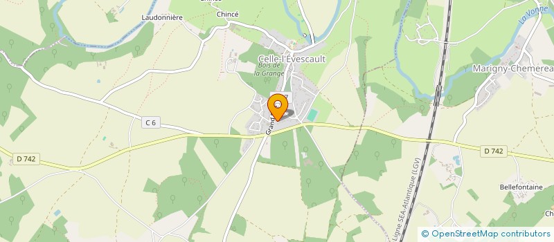 localisation de l'entreprise MONSIEUR LOIC CHARGELEGUE  CELLE-LEVESCAULT