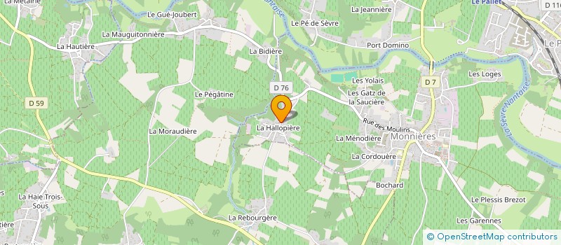 localisation de l'entreprise MONSIEUR LOIC CHATELLIER à MONNIERES