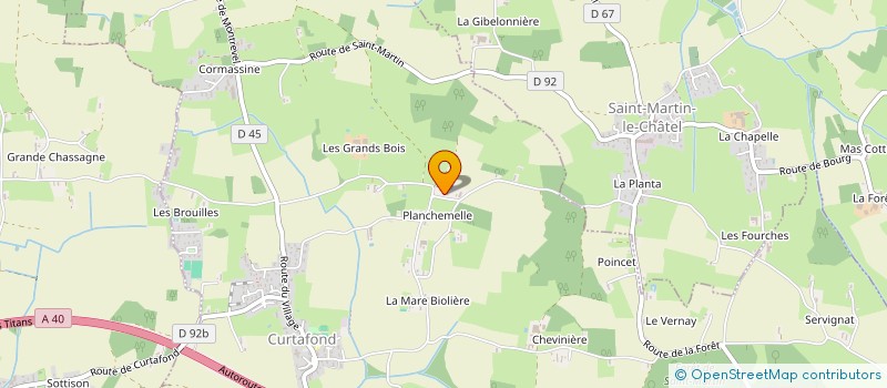 localisation de l'entreprise MONSIEUR LOIC CHOSSAT  CURTAFOND