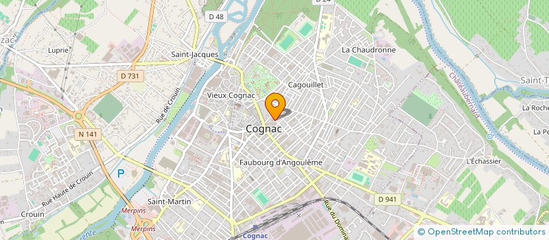 localisation de l'entreprise MONSIEUR LOIC COPIN à COGNAC