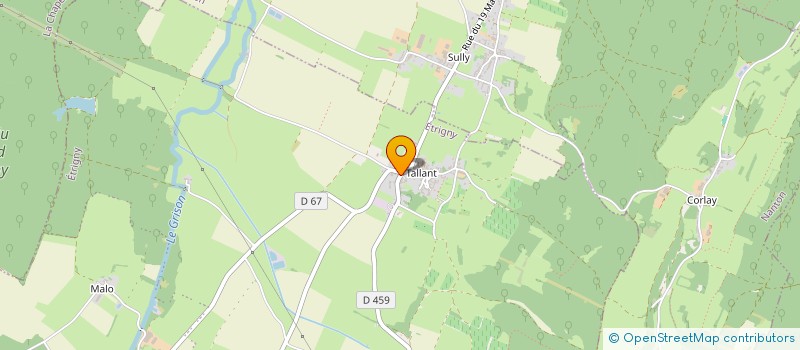 localisation de l'entreprise MONSIEUR LOIC DEGRANGE  ETRIGNY