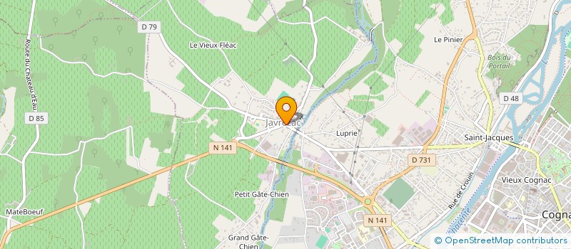 localisation de l'entreprise MONSIEUR LOIC DELMARLE  JAVREZAC