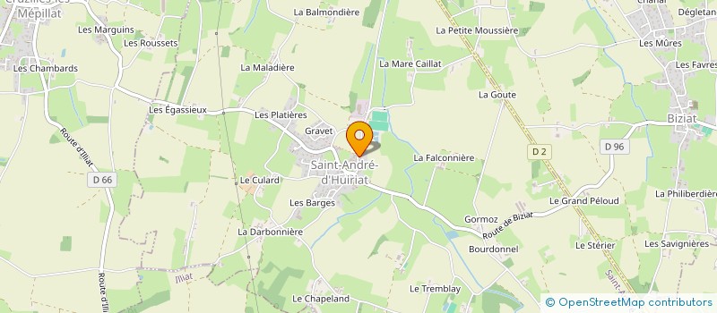 localisation de l'entreprise MONSIEUR LOIC DESSAINTJEAN à SAINT-ANDRE-D'HUIRIAT