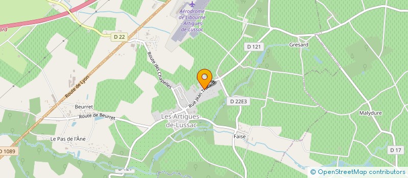 localisation de l'entreprise MONSIEUR LOIC DROUET  LES ARTIGUES-DE-LUSSAC