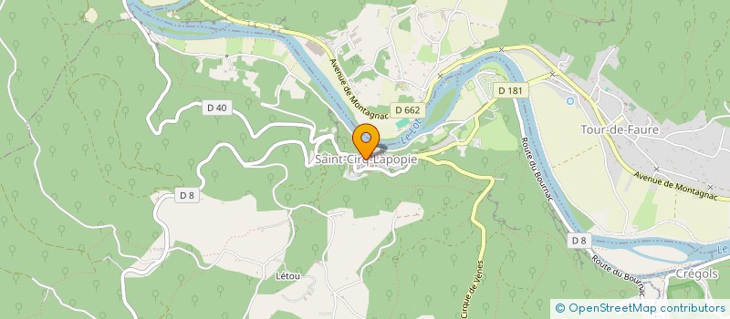 localisation de l'entreprise MONSIEUR LOIC ESCRIBE  SAINT-CIRQ-LAPOPIE