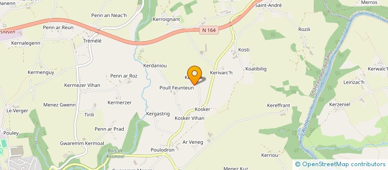 localisation de l'entreprise MONSIEUR LOIC GIBIERGE à CHATEAUNEUF-DU-FAOU