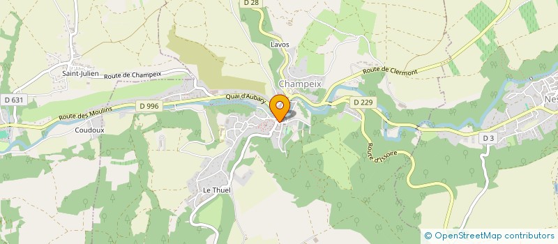 localisation de l'entreprise MONSIEUR LOIC GLAISE  CHAMPEIX