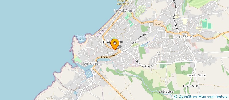 localisation de l'entreprise MONSIEUR LOIC GUILLOSSOU  PLENEUF-VAL-ANDRE