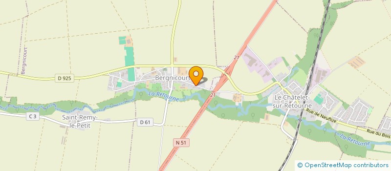 localisation de l'entreprise MONSIEUR LOIC HOURLIER  BERGNICOURT