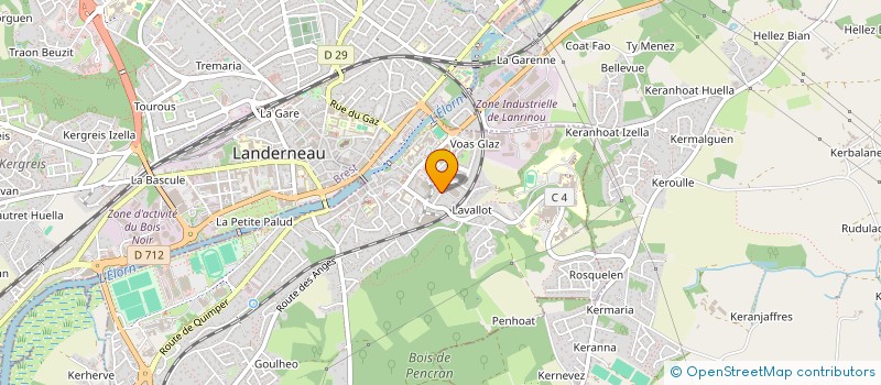 localisation de l'entreprise MONSIEUR LOIC KERDRANVAT  LANDERNEAU