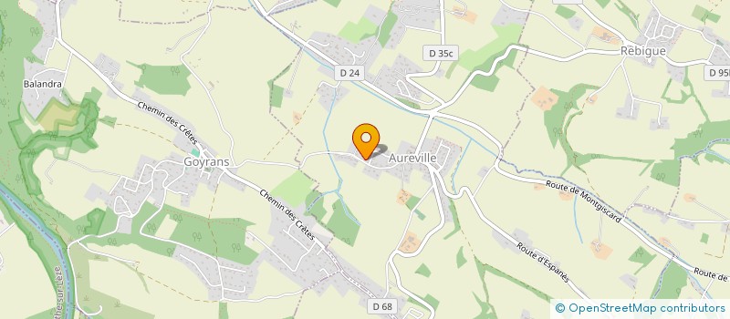 localisation de l'entreprise MONSIEUR LOIC L'HASTENNEC  AUREVILLE