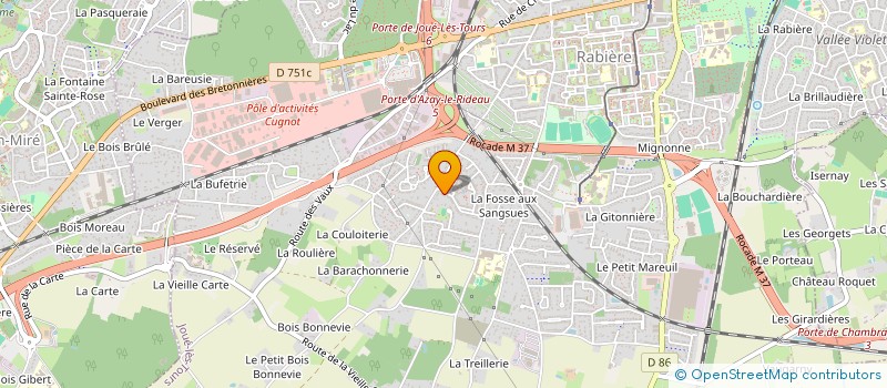 localisation de l'entreprise MONSIEUR LOIC LARBALETTE à JOUE-LES-TOURS