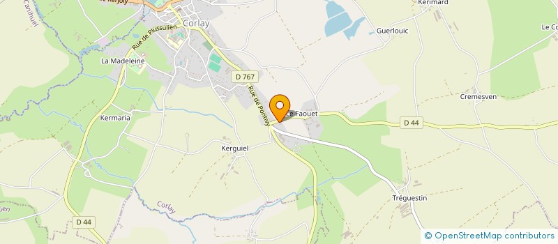 localisation de l'entreprise MONSIEUR LOIC LE GUEVEL  CORLAY