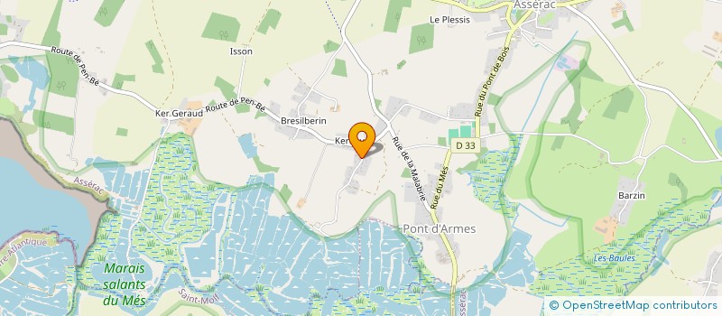 localisation de l'entreprise MONSIEUR LOIC LEBRUN  ASSERAC