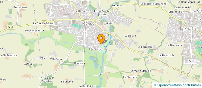 localisation de l'entreprise MONSIEUR LOIC LEGAVE  GEVEZE