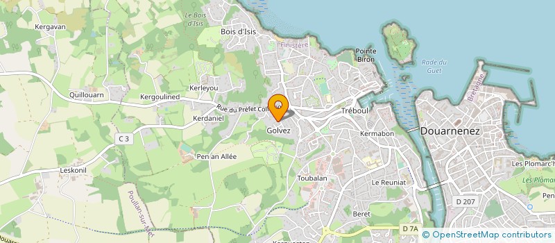 localisation de l'entreprise MONSIEUR LOIC LEYLDE à DOUARNENEZ