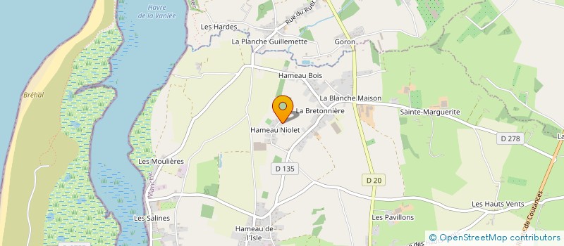 localisation de l'entreprise MONSIEUR LOIC LHERMELIN  BRICQUEVILLE-SUR-MER