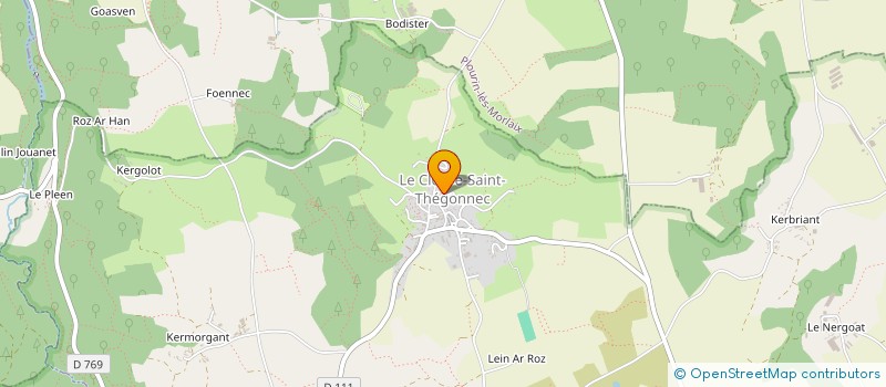 localisation de l'entreprise MONSIEUR LOIC MADEC  LE CLOITRE ST-THEGONNEC