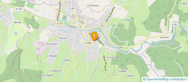 localisation de l'entreprise MONSIEUR LOIC MANTEAU  SAINT-CERE