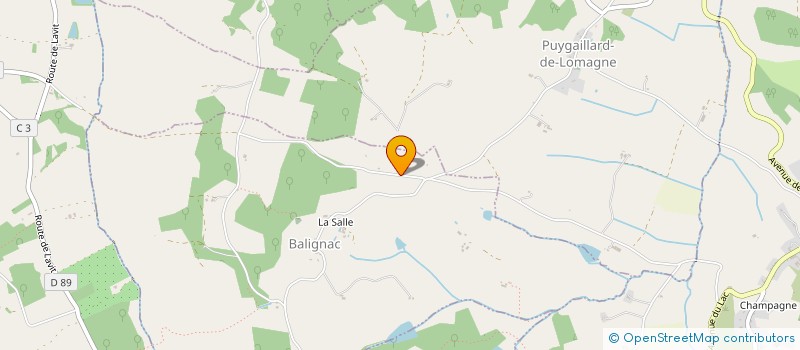 localisation de l'entreprise MONSIEUR LOIC MARSAN  BALIGNAC